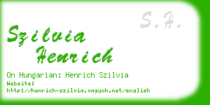 szilvia henrich business card